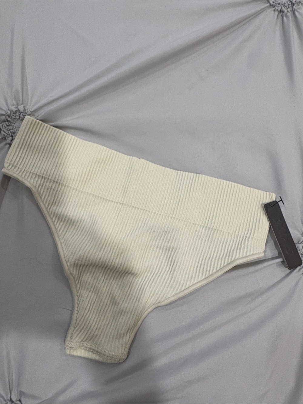 SKIMS Ribbed High-Cut Briefs in Cream